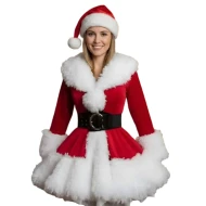 Charming Miss Santa Christmas Costume Coat