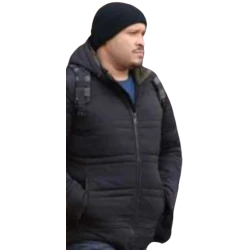 Chicago Fire S10 Joe Minoso Black Puffer Jacket