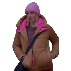 Chicago Fire S10 Kara Killmer Brown And Pink Jacket