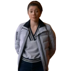 Chicago Fire S12 Hanako Greensmith Grey Puffer Jacket