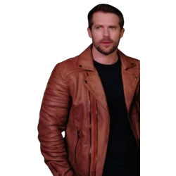 Christmas At Plumhill Manor Kyle Pryor Brown Leather Jacket