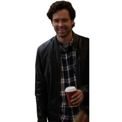 Confessions Of A Christmas Letter Juan Black Leather Jacket