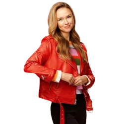 Confessions Of A Christmas Letter Lily Red Leather Jacket