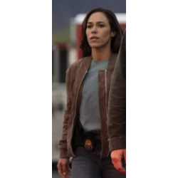 Countdown Amber Oliveras Brown Bomber Jacket Countdown Amber Oliveras Brown Bomber Jacket