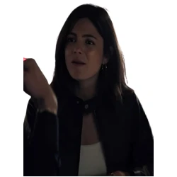 Crime 101 Monica Barbaro Black Leather Jacket