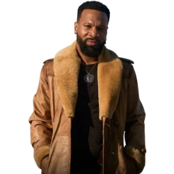 Cross Bobby Trey Brown Shearling Trench Coat