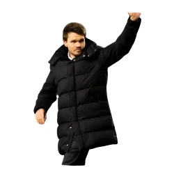 Danny Rohl Black Puffer Hooded Jacket