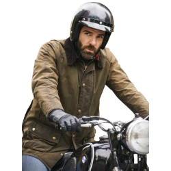 Dr Oliver Wolf Brilliant Minds Brown Waxed Jacket