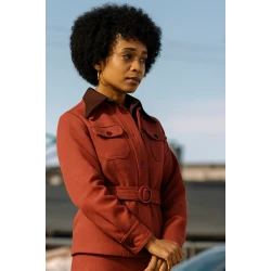 Duster Rachel Hilson Red Belted Jacket