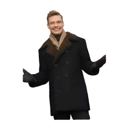 Eve With Ryan Seacrest Press Junket Black Peacoat