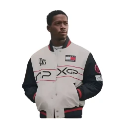F1 Movie Damson Idris Racing Varsity Jacket F1 Movie Damson Idris Racing Varsity Jacket