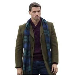 Finding Mr Christmas Ezra Moreland Green Wool Coat