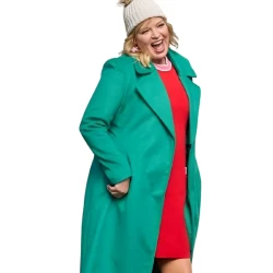 Finding Mr. Christmas Melissa Peterman Wool Coat