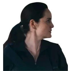 Flight Risk 2025 Michelle Dockery Black Jacket