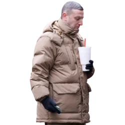 Friendship Tim Robinson Beige Puffer Jacket Friendship Tim Robinson Beige Puffer Jacket