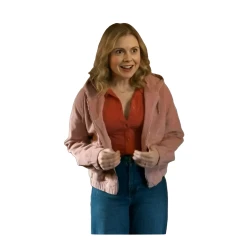 Ghosts S02 Rose McIver Pink Corduroy Jacket