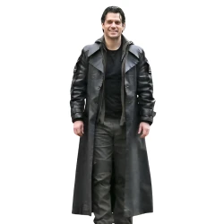 Henry Cavill Highlander Black Leather Coat