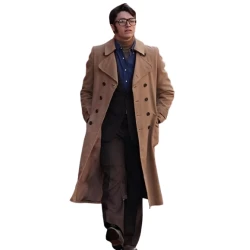 House Of Gucci Adam Driver Brown Coat
