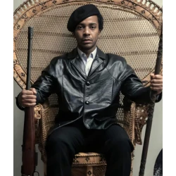 Huey P. Newton The Big Cigar Black Leather Coat Huey P. Newton The Big Cigar Black Leather Coat