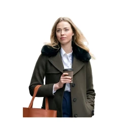 Industry Freya Mavor Green Wool Coat 