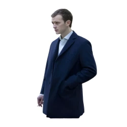 Industry Harry Lawtey Blue Wool Coat