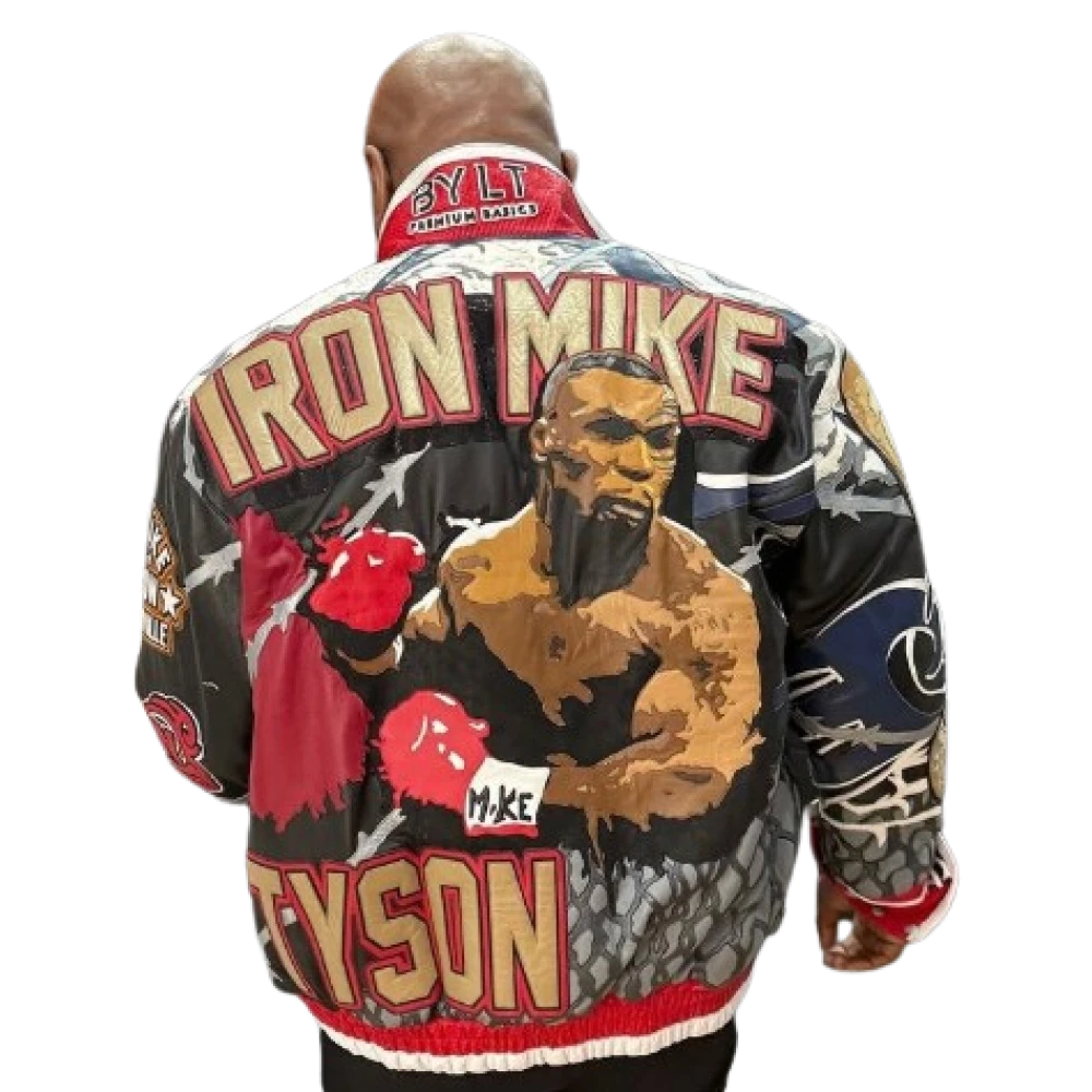 Iron Mike Tyson Leather Bomber Jacket | Legendary Boxing Style