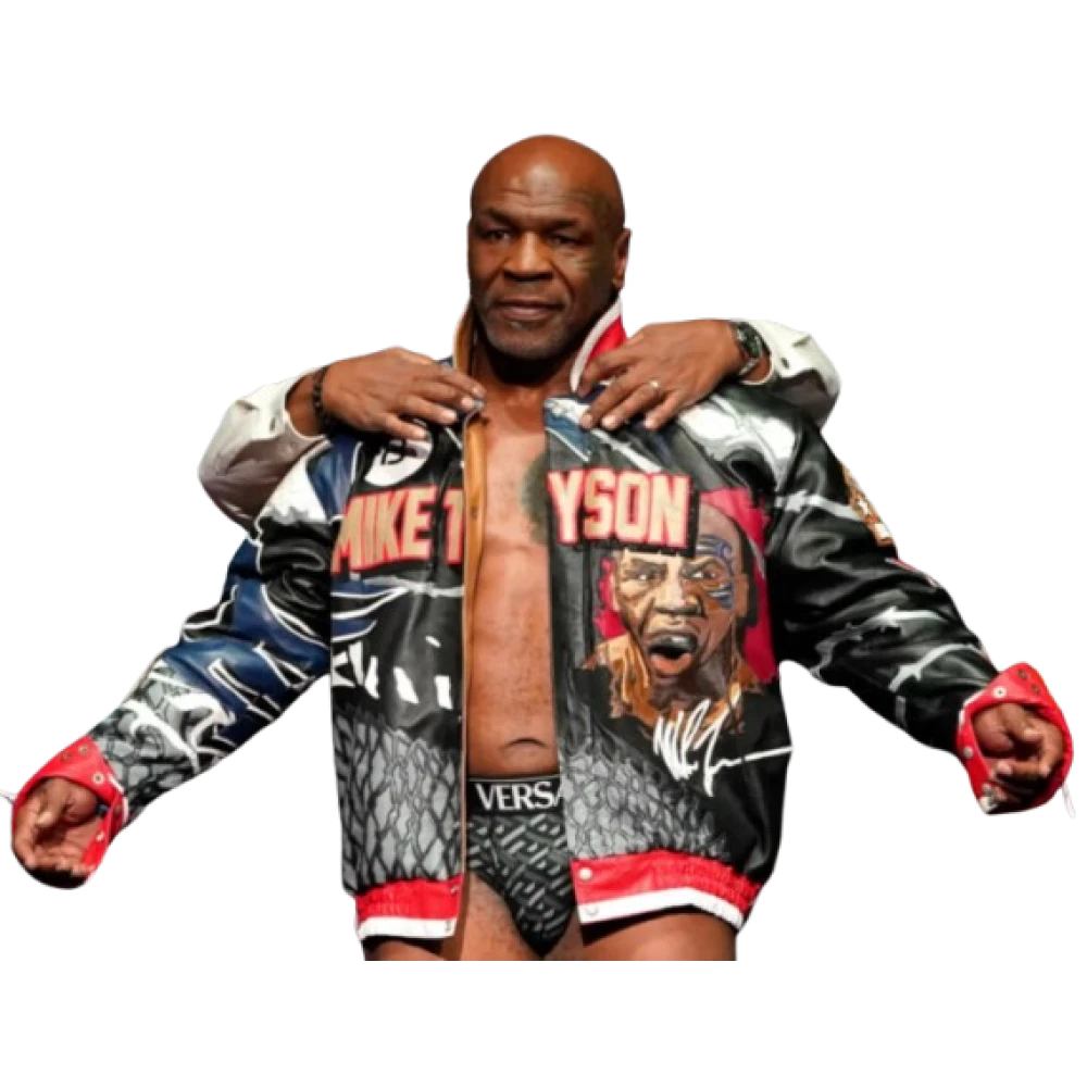 Iron Mike Tyson Leather Bomber Jacket | Legendary Boxing Style