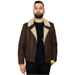 Islah Abdur Rahman Star Wars Skeleton Crew Brown Suede Jacket