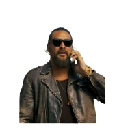 Jason Momoa The Wrecking Crew Black Leather Jacket