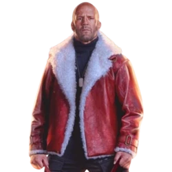 Jason Statham World of Tanks Red Shearling Jacket
