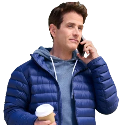 Jingle Bell Love Joey McIntyre Blue Puffer Jacket