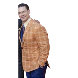 John Cena Jackpot Movie Plaid Blazer