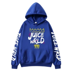 Juice WRLD 999 Blue Fleece Hoodie Juice WRLD 999 Blue Fleece Hoodie