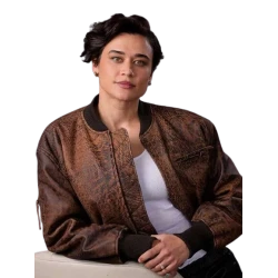 Katy O’Brian Love Lies Bleeding Brown Leather Jacket