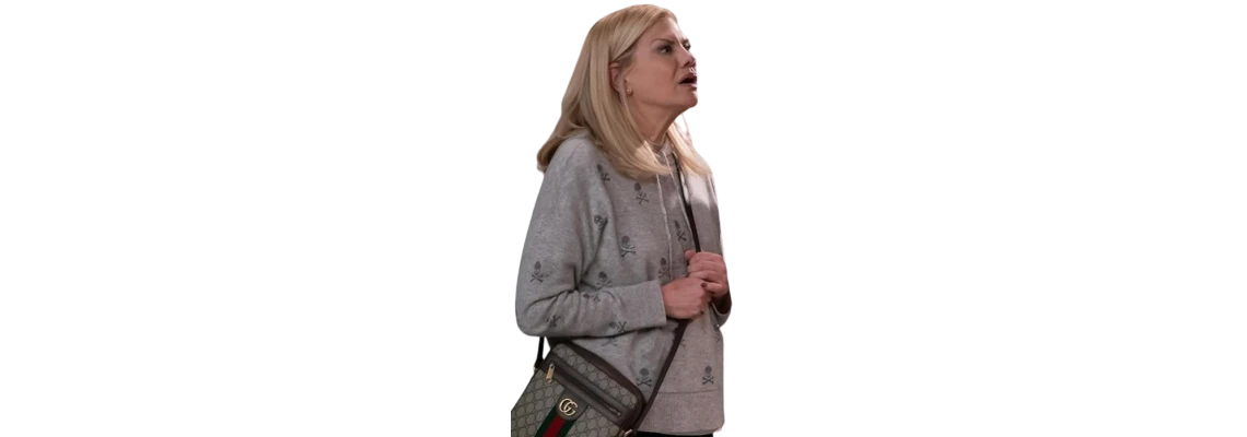 Kristen Johnston Leanne Carol Gray Skull Hoodie Subtle TV Style with Everyday Wearability