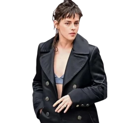 Kristen Stewart Love Lies Bleeding Black Coat
