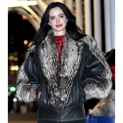 Krysten Ritter Dexter Resurrection Mia Leather Fur Jacket