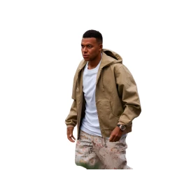 Kylian Mbappe Lightweight Beige Jacket Kylian Mbappe Lightweight Beige Jacket