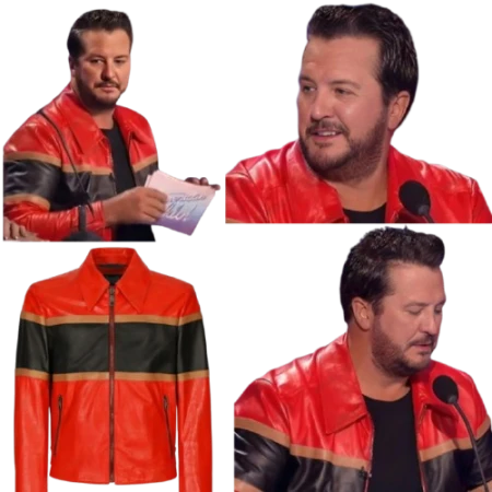 Luke Bryan American Idol Red Leather Jacket