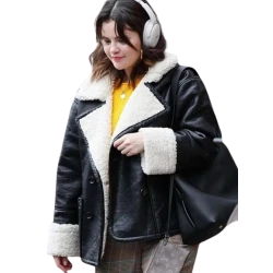 Mabel Mora Only Murders in the Building Shearling Leather Jacket Mabel Mora Only Murders in the Building Shearling Leather Jacket