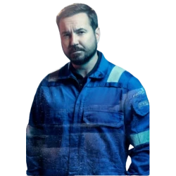 Martin Compston The Rig Fulmer Blue Jacket