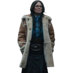 Megan Mullally The Umbrella Academy Brown Leather Coat