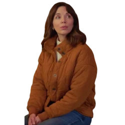 Michelle Morgan Jingle Bell Love Brown Puffer Jacket Michelle Morgan Jingle Bell Love Brown Puffer Jacket