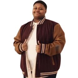 Miles J Harvey Brown Varsity Jacket