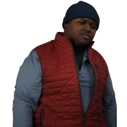 Miles J Harvey Riff Raff DJ Orange Puffer Vest