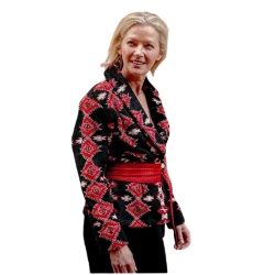Millers in Marriage Gretchen Mol Red And Black Jacket Millers in Marriage Gretchen Mol Red And Black Jacket