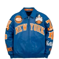 New York Knicks Pelle Pelle Blue Leather Jacket