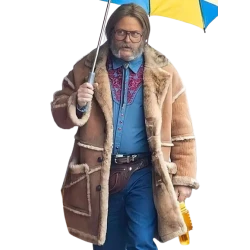 Nick Offerman The Umbrella Academy Shearling Leather Coat