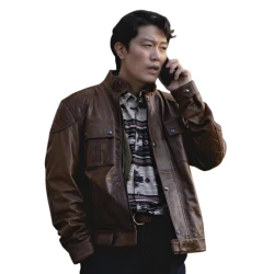 No Other Choice 2025 Park Hee Soon Brown Leather Jacket