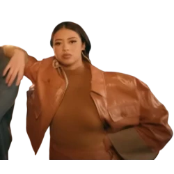 Novocaine 2025 Amber Midthunder Brown Leather Jacket